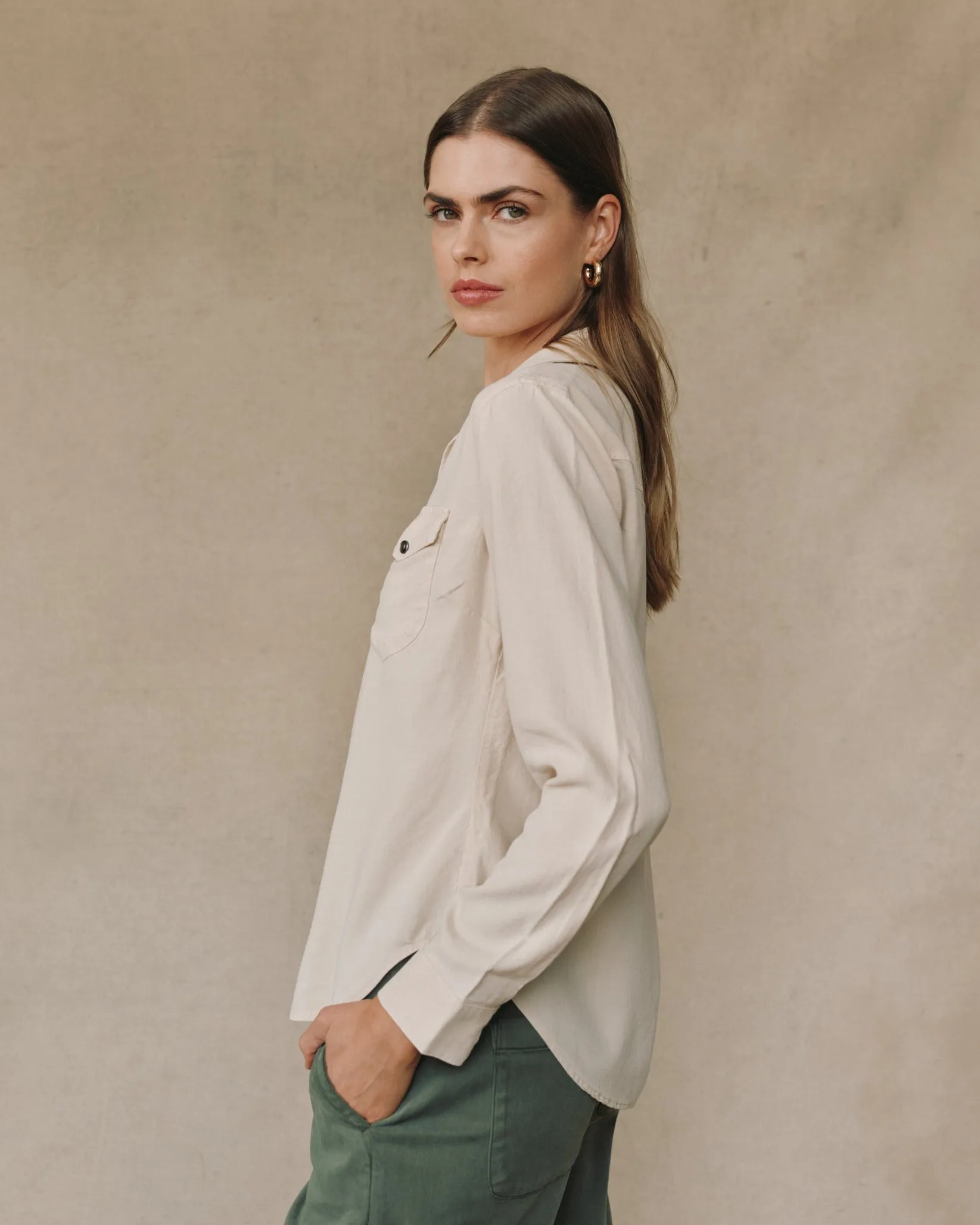 Western Shirt - Moon Stone sold by Bella Dahl product image thumbnail 4