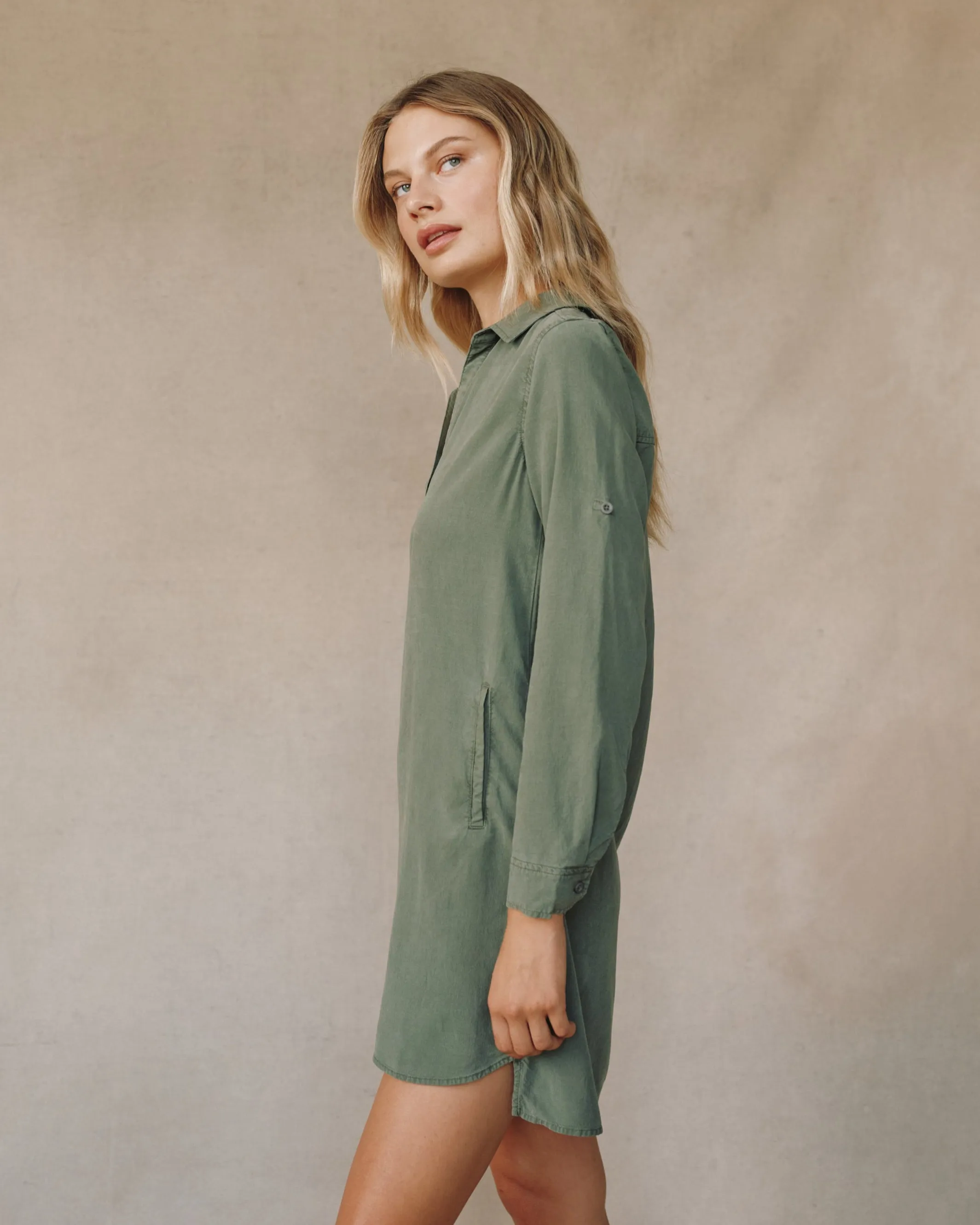 Long Sleeve A Line Shirt Dress - Fernwood sold by Bella Dahl product image thumbnail 4