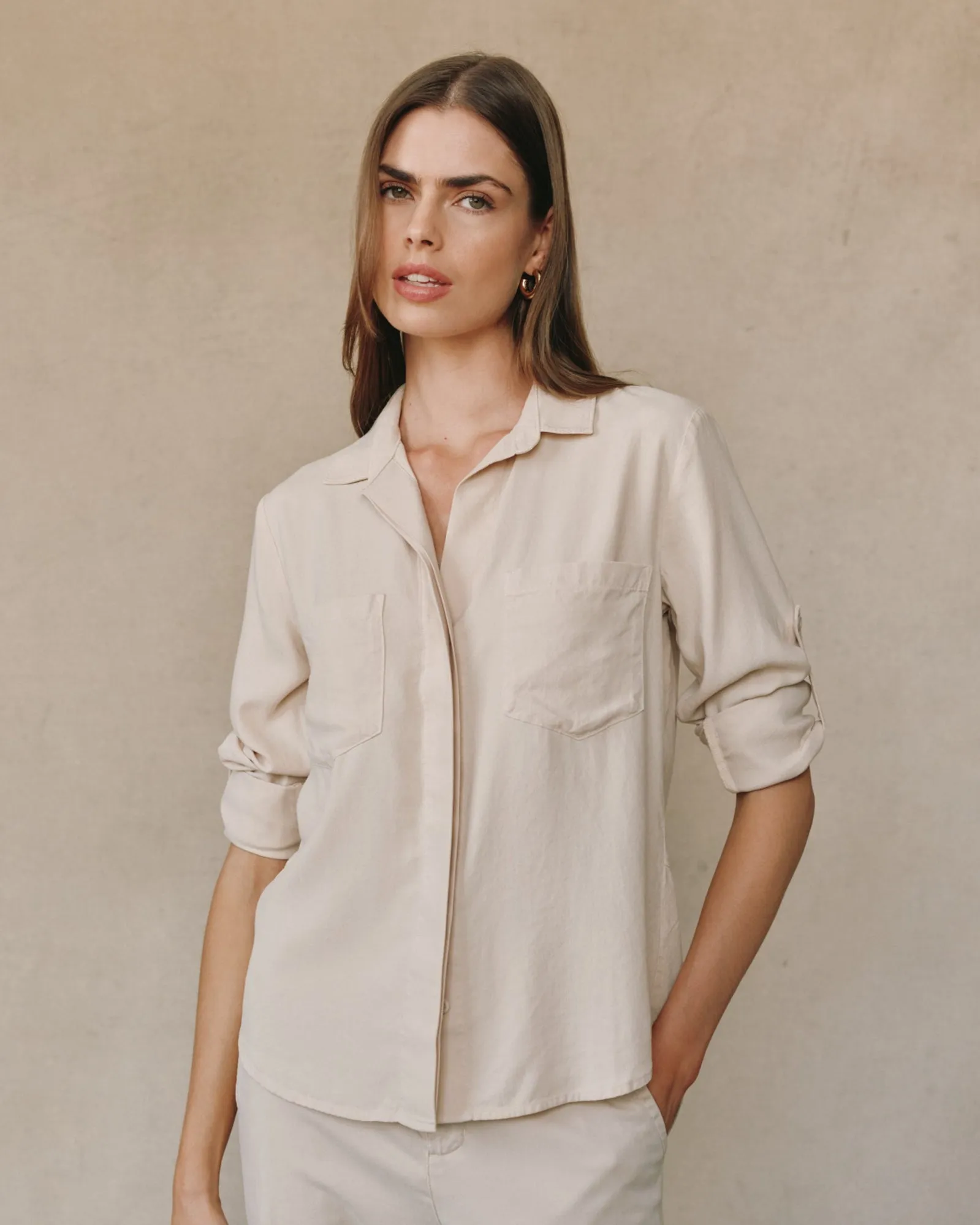 Split Back Button Down - Moon Stone sold by Bella Dahl product image thumbnail 2