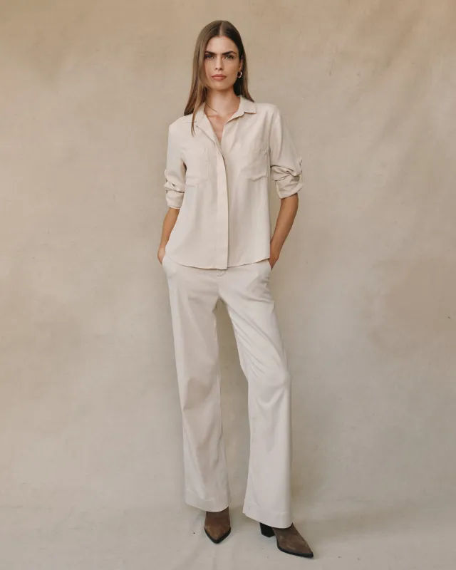 Split Back Button Down - Moon Stone sold by Bella Dahl