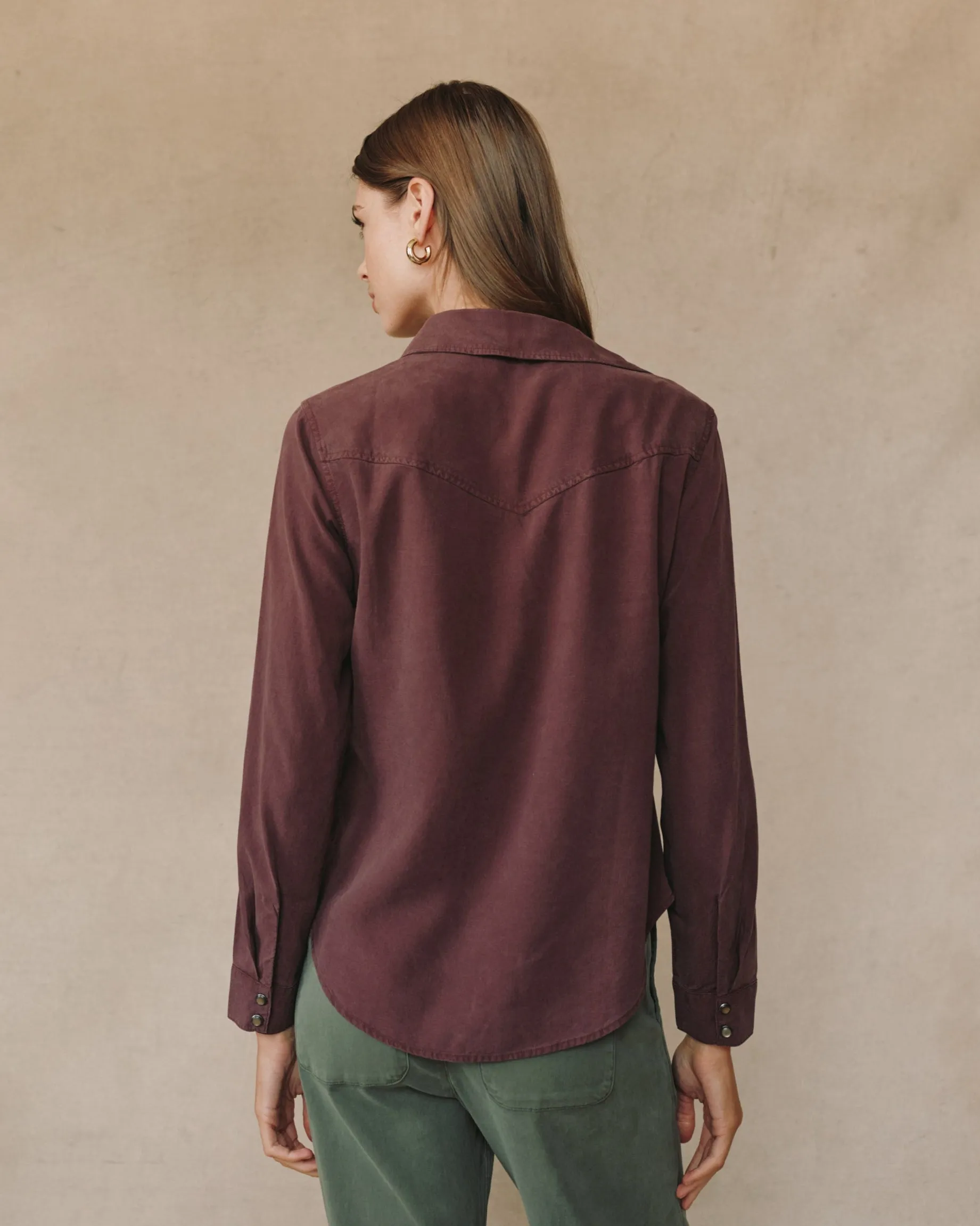 Western Shirt - Pinot Noir sold by Bella Dahl product image thumbnail 5