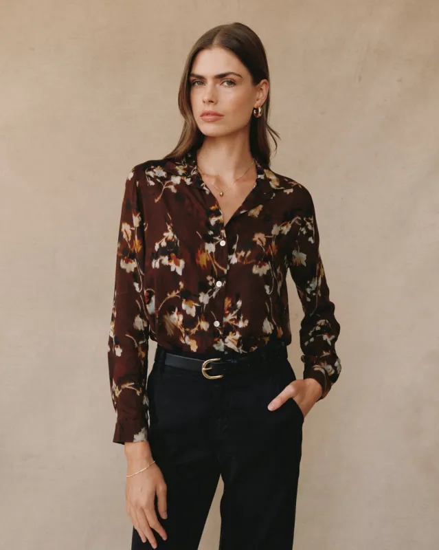 Button Down Shirt - Blurred Blooms Print sold by Bella Dahl