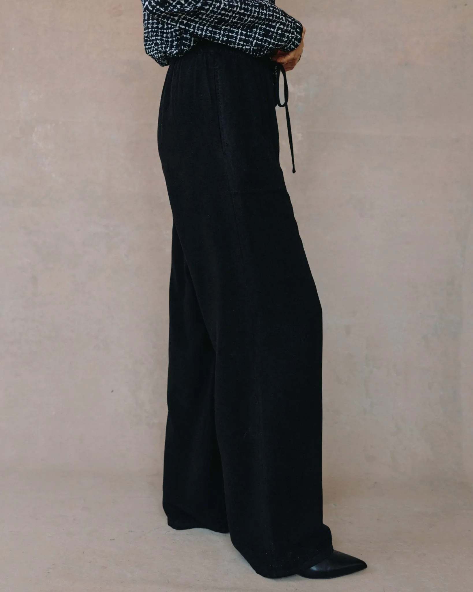 Kylie Wide Leg With Drawstring - Black sold by Bella Dahl product image thumbnail 3