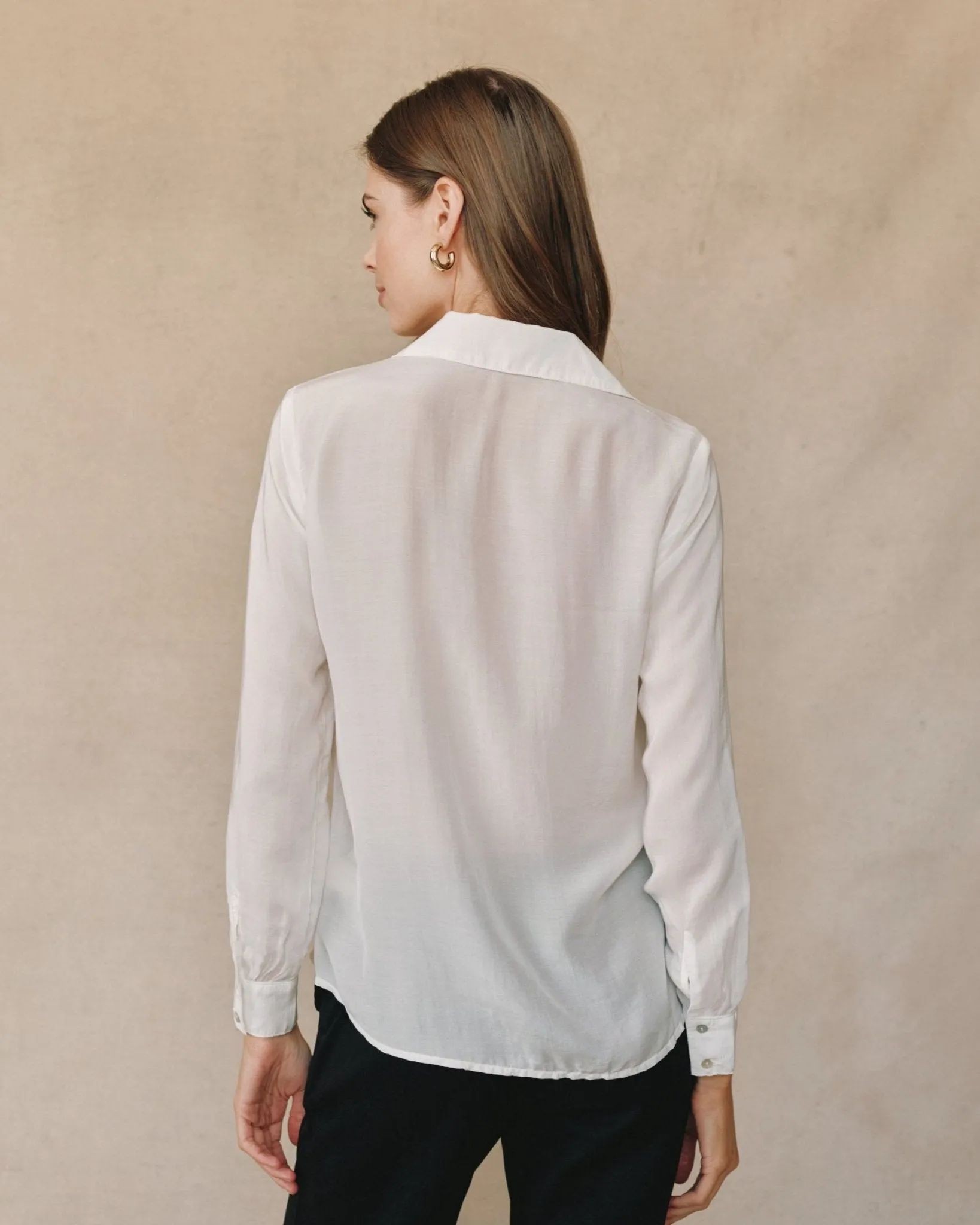 Ruffle Front Shirt - Sheer Ivory sold by Bella Dahl product image thumbnail 5