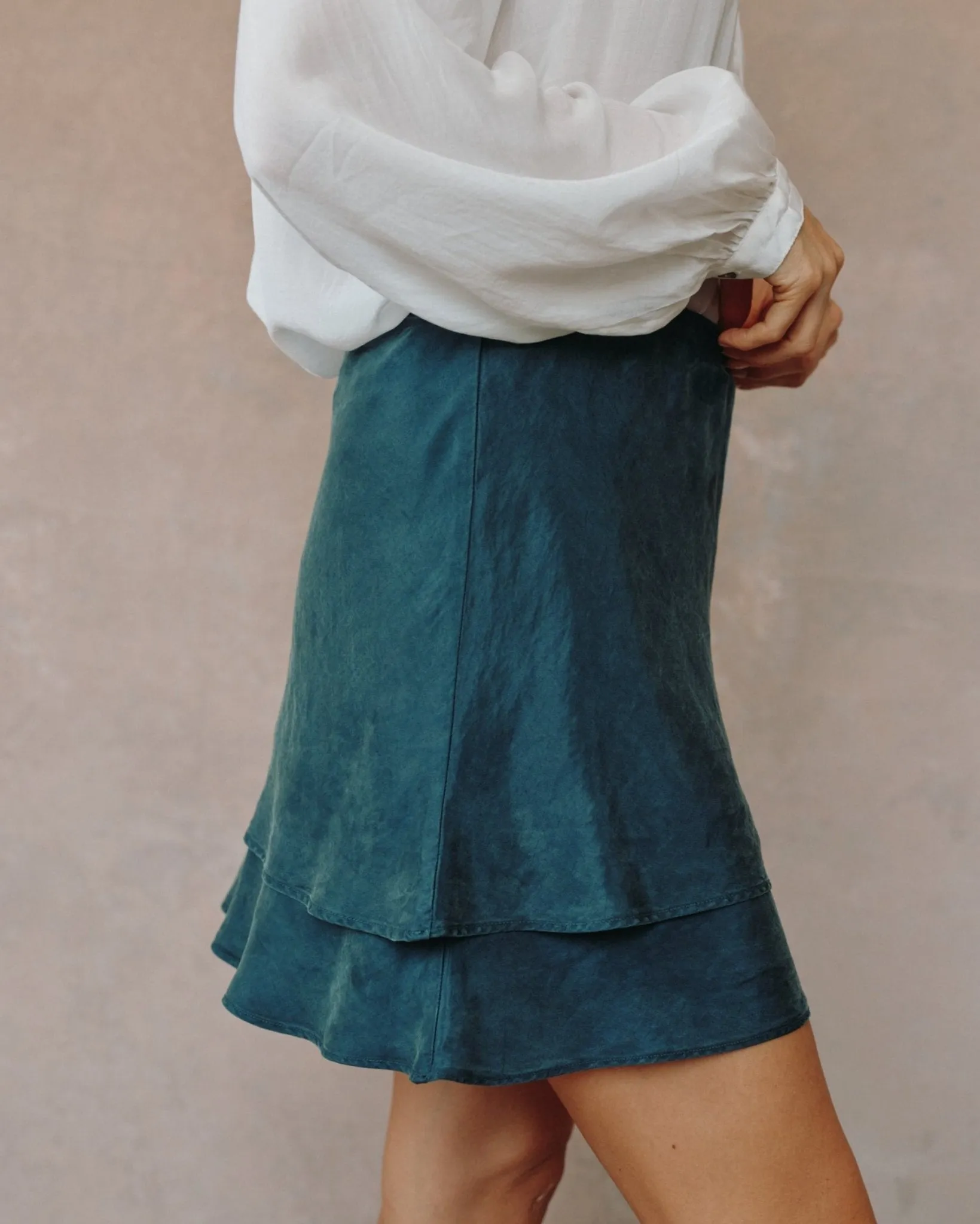 Layered Mini Skirt - Midnight Jade sold by Bella Dahl product image thumbnail 3