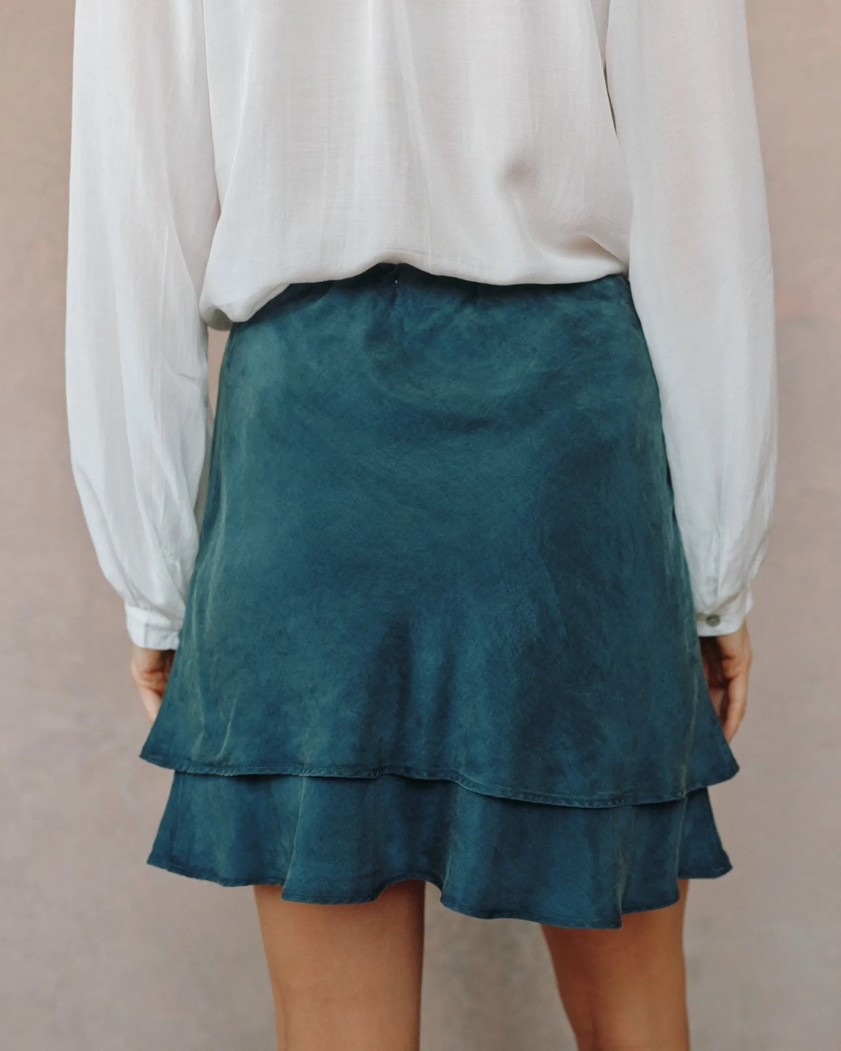 Layered Mini Skirt - Midnight Jade sold by Bella Dahl product image thumbnail 4