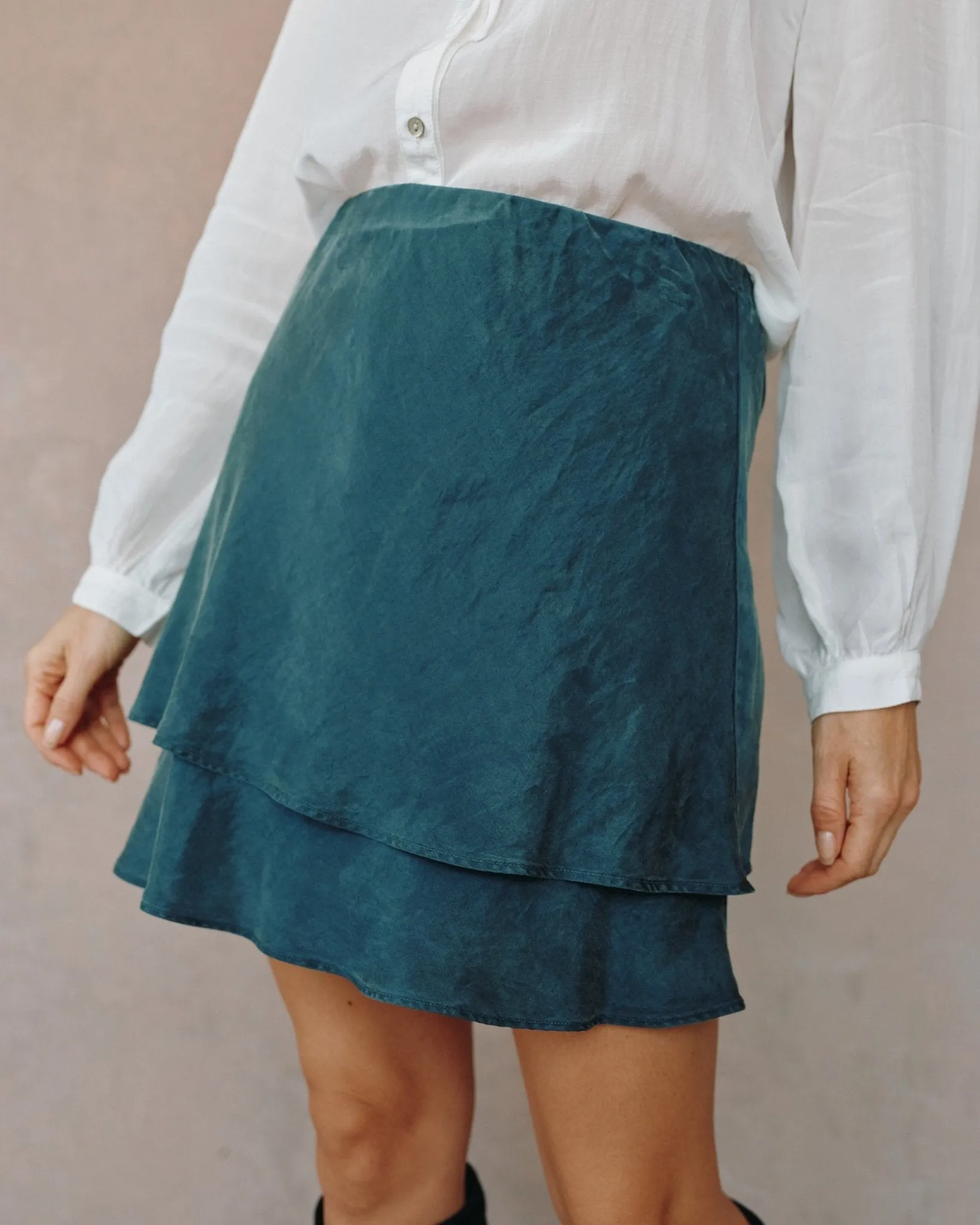 Layered Mini Skirt - Midnight Jade sold by Bella Dahl product image thumbnail 2