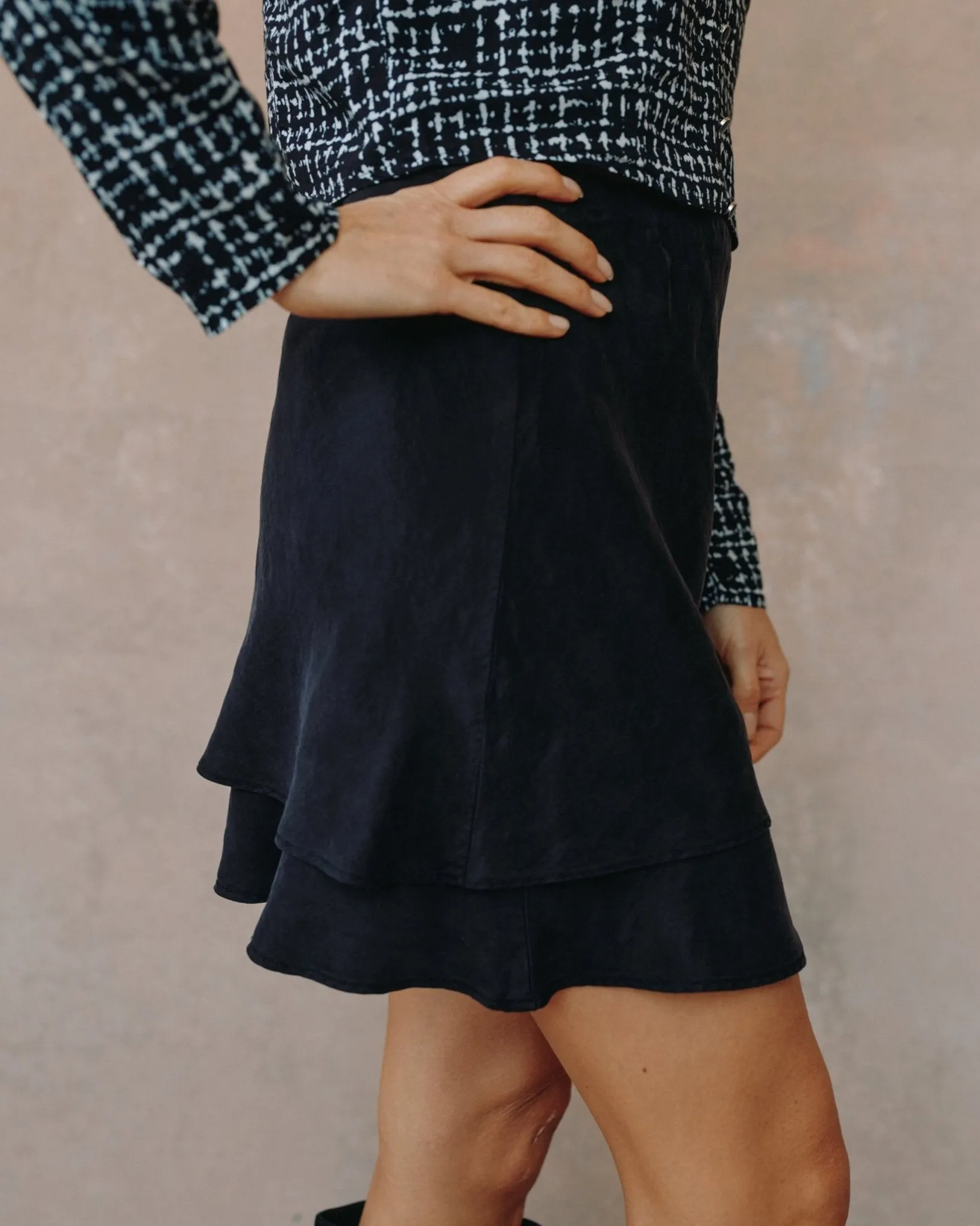Layered Mini Skirt - Black sold by Bella Dahl product image thumbnail 3