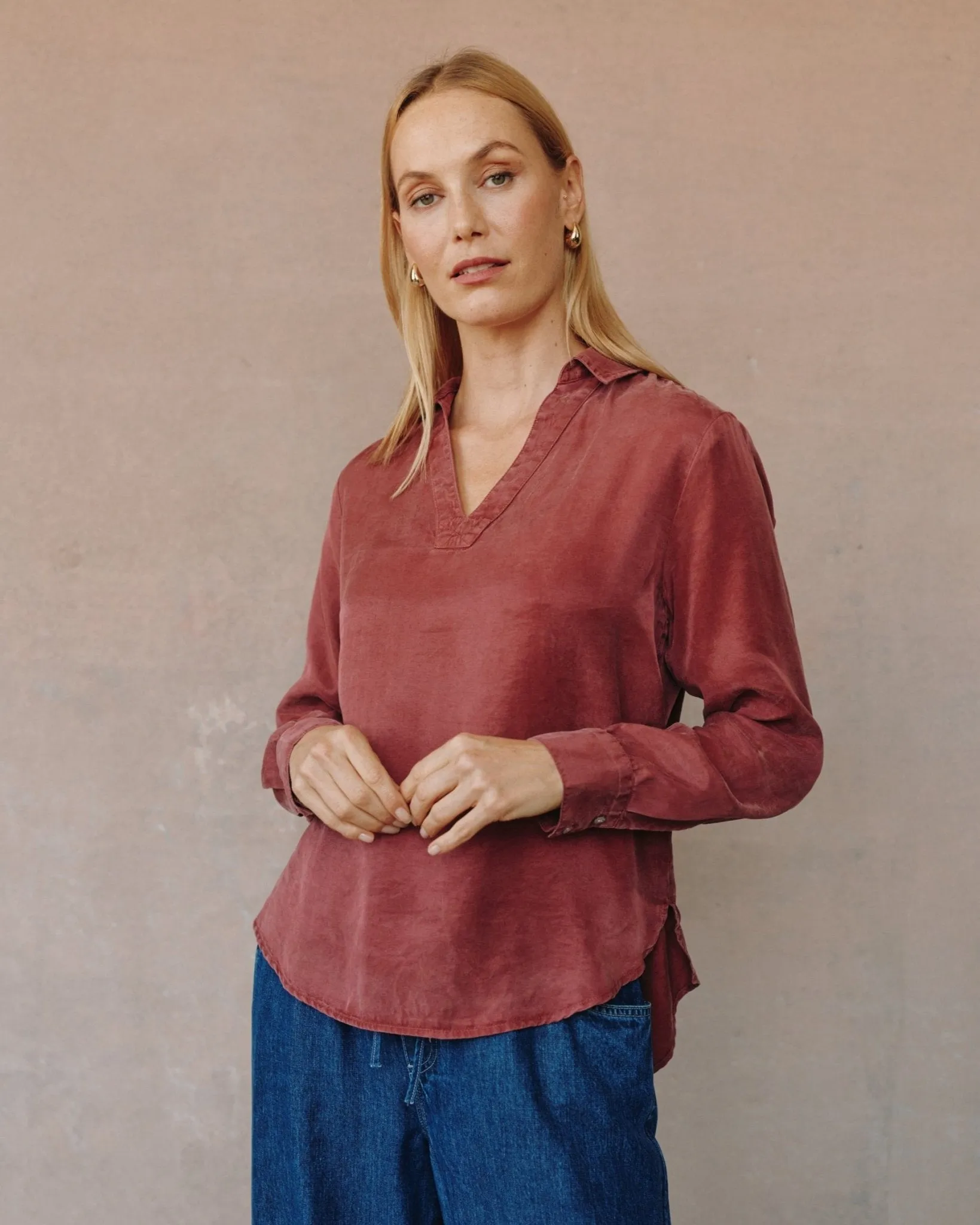 Clean Front Pullover - Ruby Dusk sold by Bella Dahl product image thumbnail 2