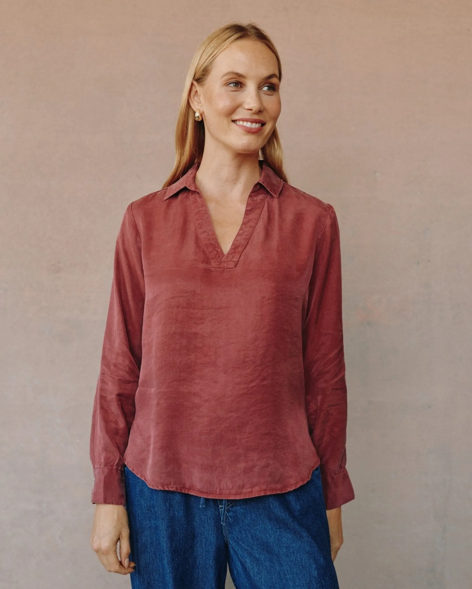 Clean Front Pullover - Ruby Dusk sold by Bella Dahl product image thumbnail 3