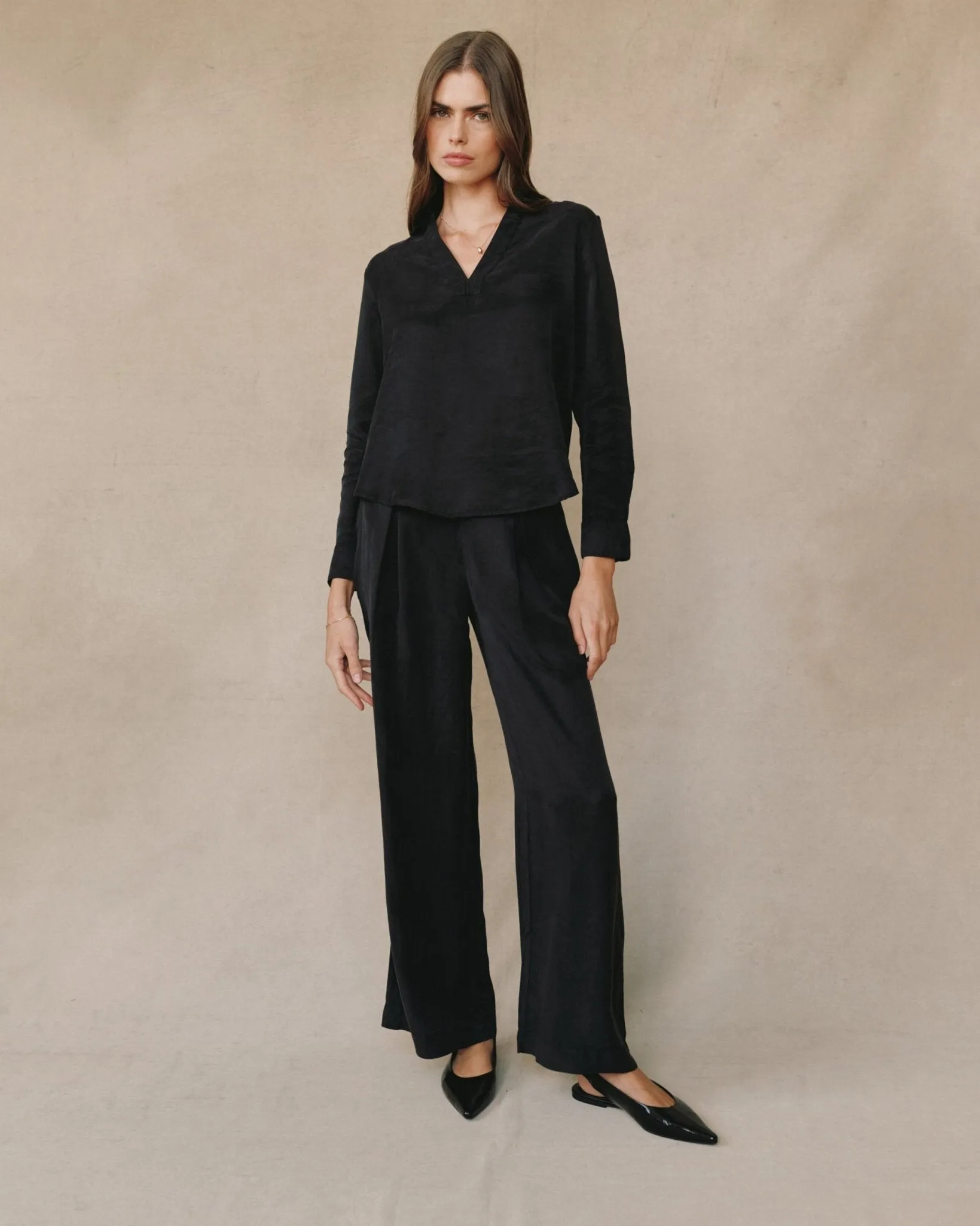 Clean Front Pullover - Black sold by Bella Dahl