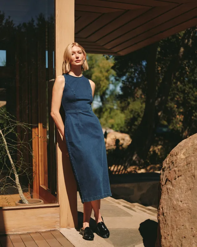 Zip Back Maxi Dress - Midnight Arctic Wash sold by Bella Dahl