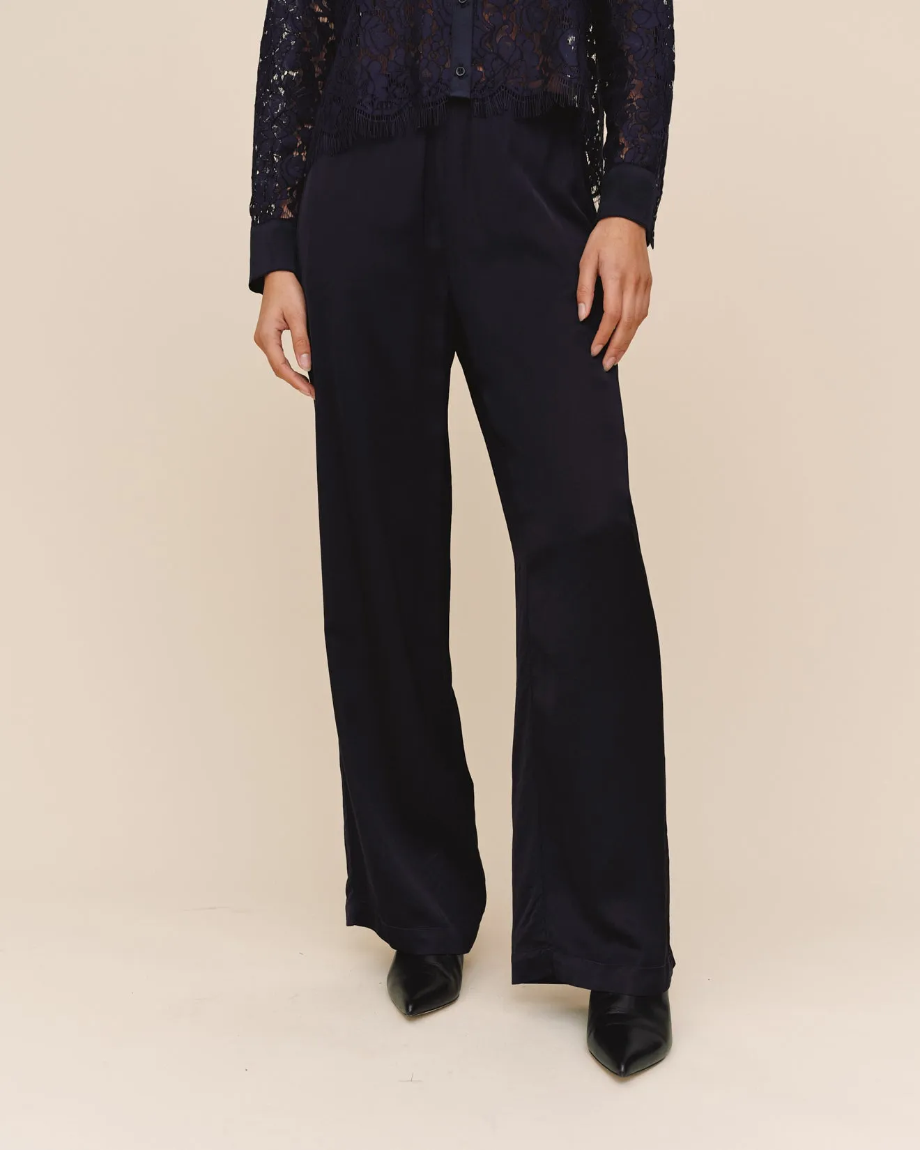 Sleek Clean Wide Leg Pant - Midnight Sky sold by Bella Dahl product image thumbnail 2
