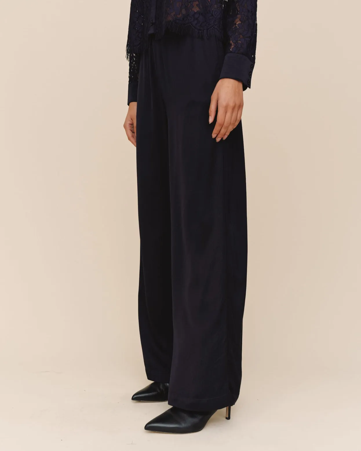Sleek Clean Wide Leg Pant - Midnight Sky sold by Bella Dahl product image thumbnail 3