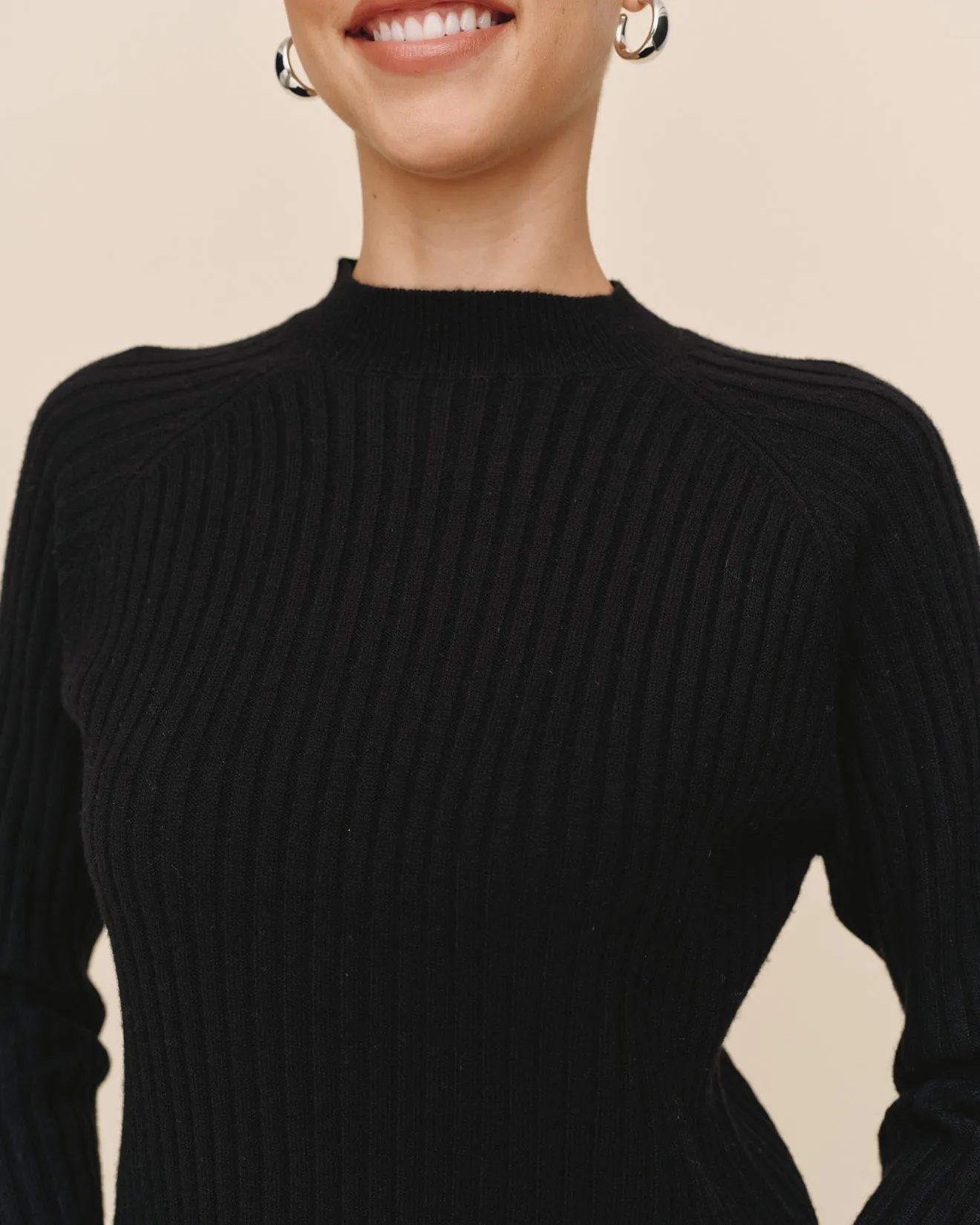 Raglan Ribbed Sweater - Black sold by Bella Dahl product image thumbnail 4