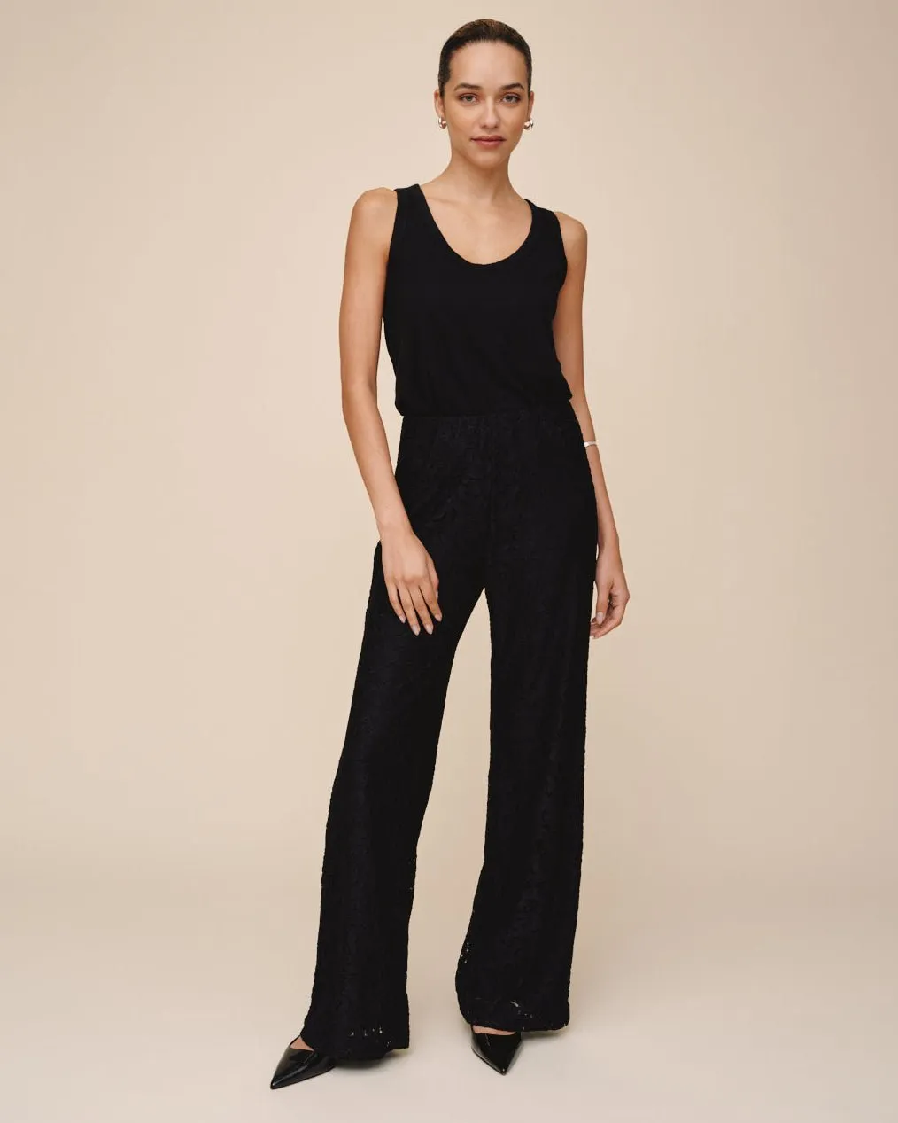 Pull On Stretch Lace Pant - Black sold by Bella Dahl product image thumbnail 2