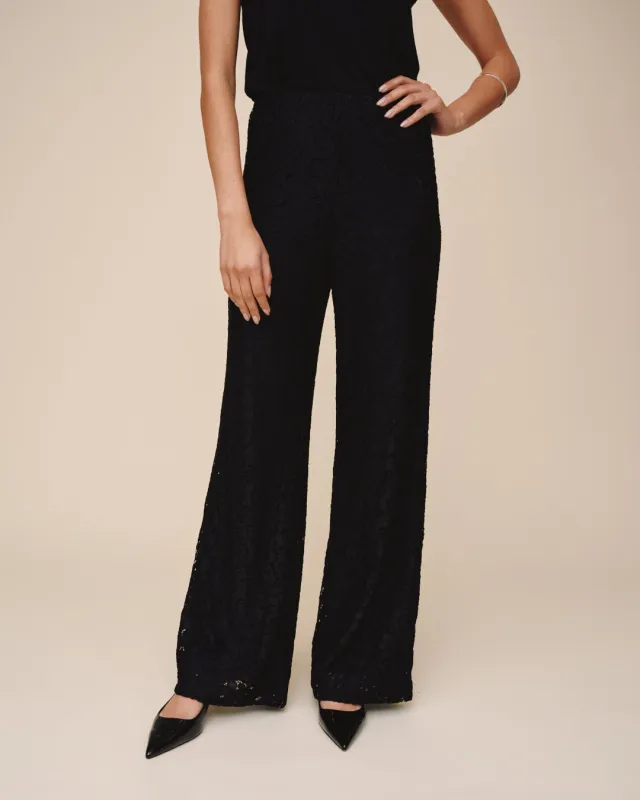 Pull On Stretch Lace Pant - Black sold by Bella Dahl