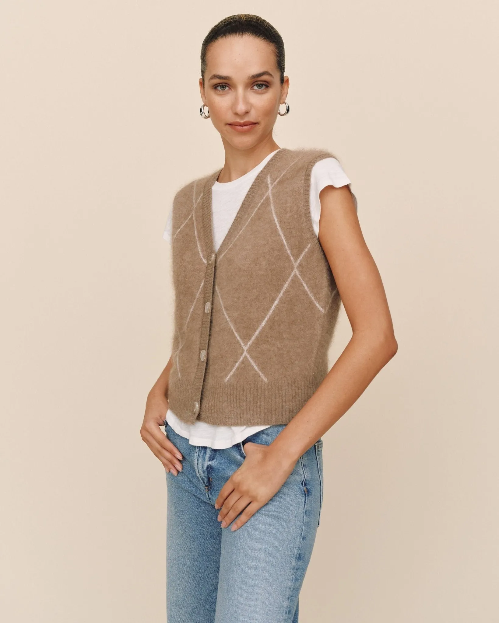 Argyle Vest - Spiced Chai sold by Bella Dahl product image thumbnail 4