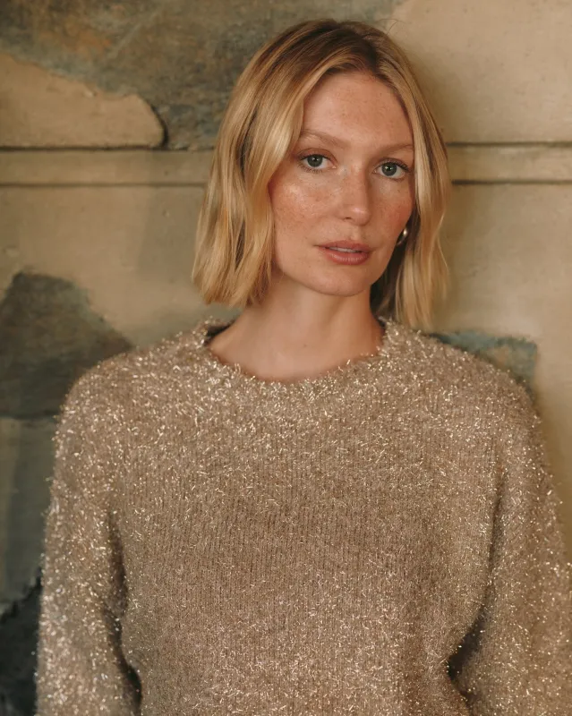 Slouchy Sweater - Gold Shimmer sold by Bella Dahl