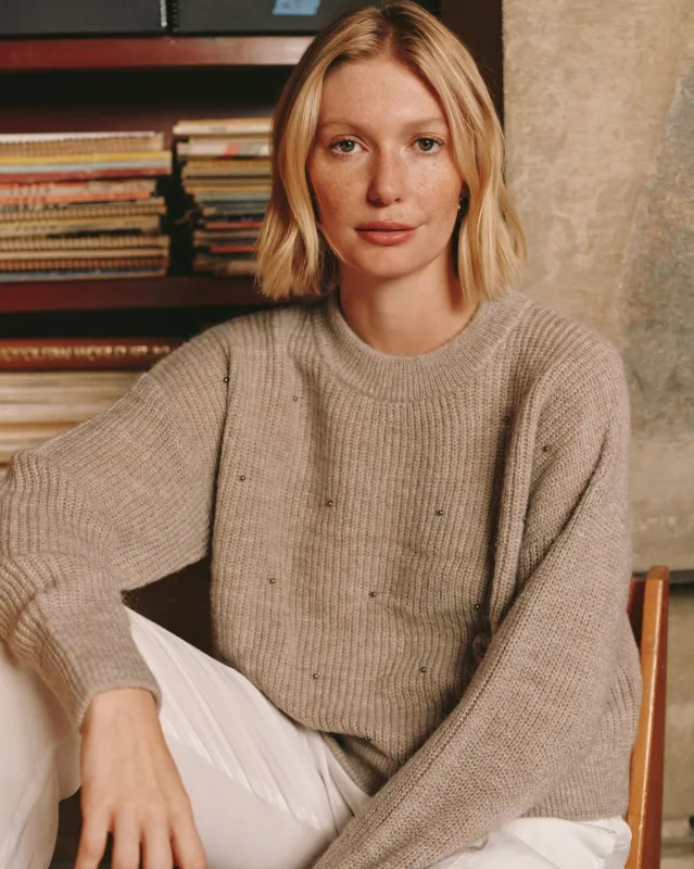 Beaded Crew Neck Sweater - Hazel Wood sold by Bella Dahl