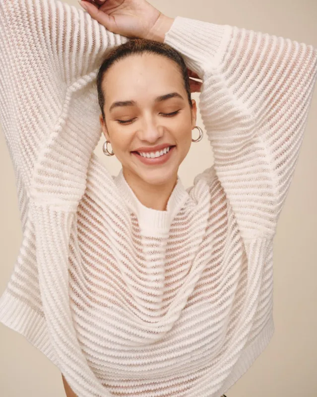 Relaxed Boxy Fit Sweater - Vanilla Frost sold by Bella Dahl