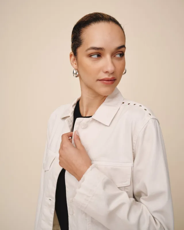 Billie Cropped Jacket - Frosted Ecru sold by Bella Dahl