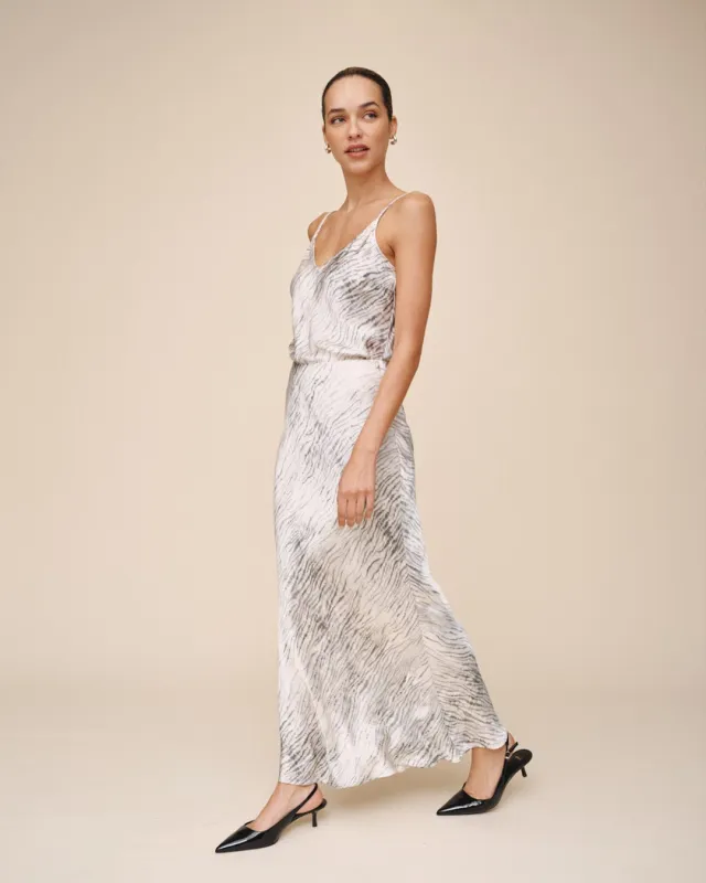 Sleek Bias Maxi Skirt - Snow Tiger sold by Bella Dahl