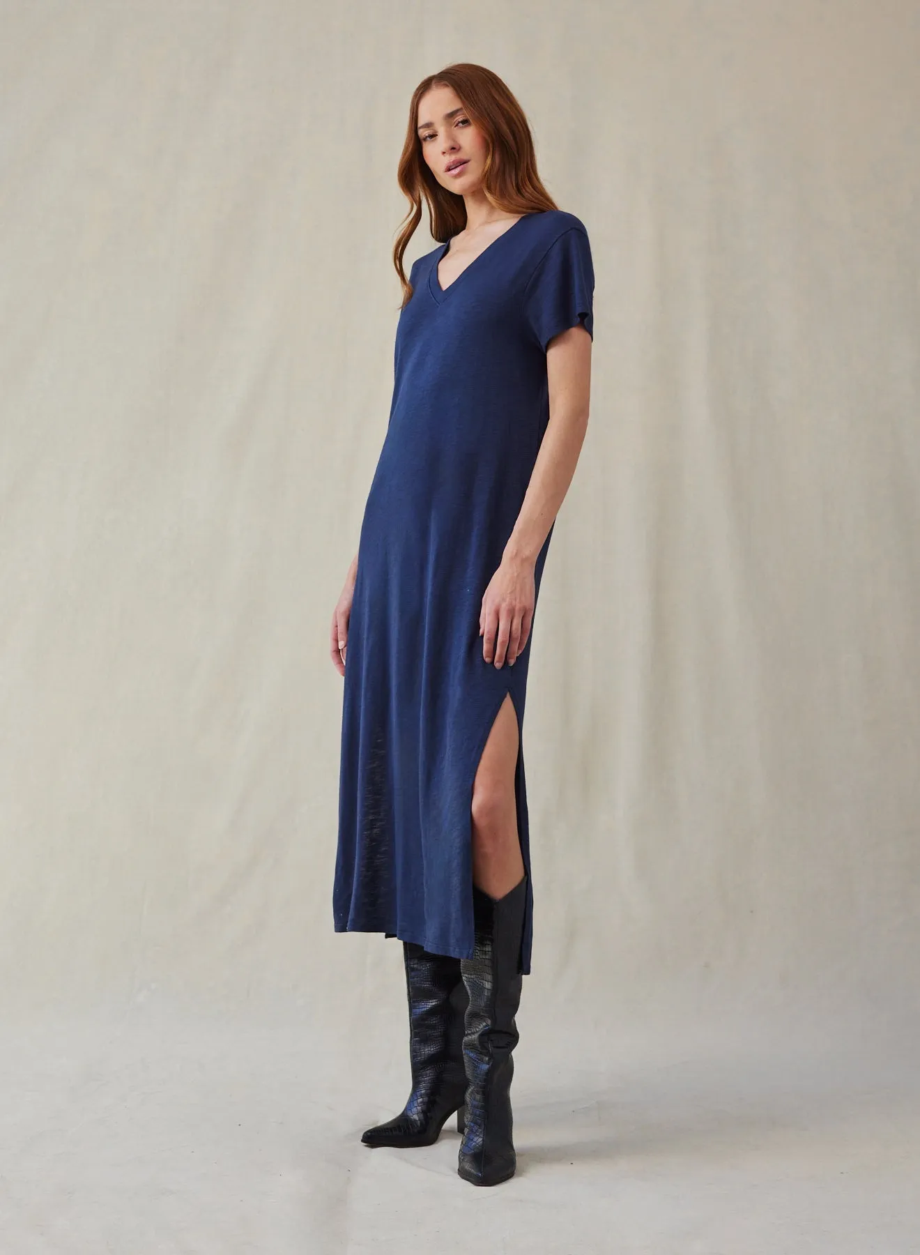 V-Neck Knit Maxi Dress - Endless Sea sold by Bella Dahl product image thumbnail 3