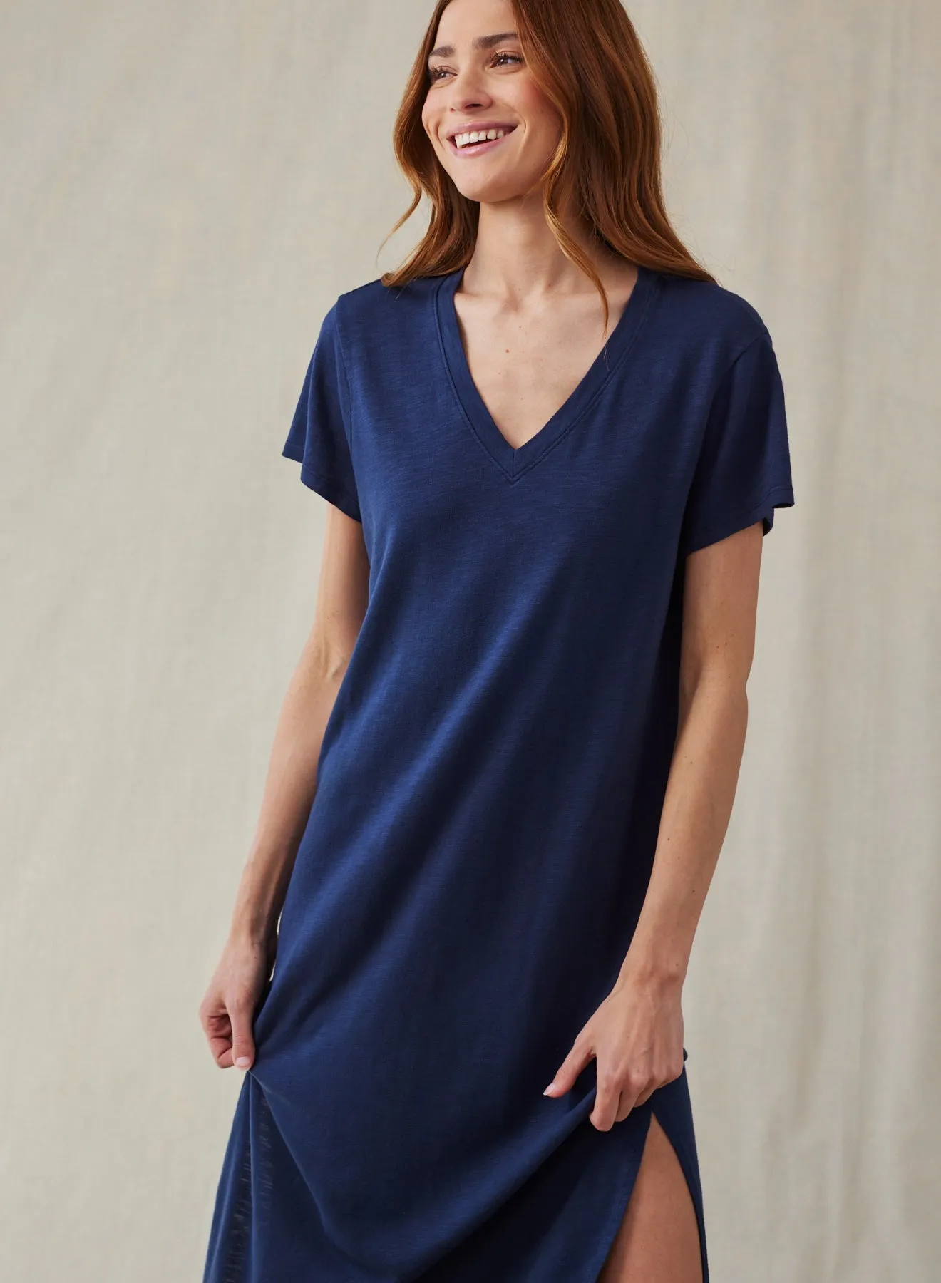 V-Neck Knit Maxi Dress - Endless Sea sold by Bella Dahl product image thumbnail 4