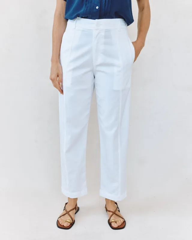 Seamed Soft Barrel With Elastic Back - White sold by Bella Dahl