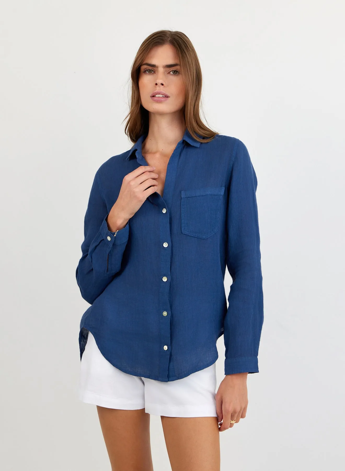 Pocket Button Down - Midnight Surf sold by Bella Dahl product image thumbnail 2