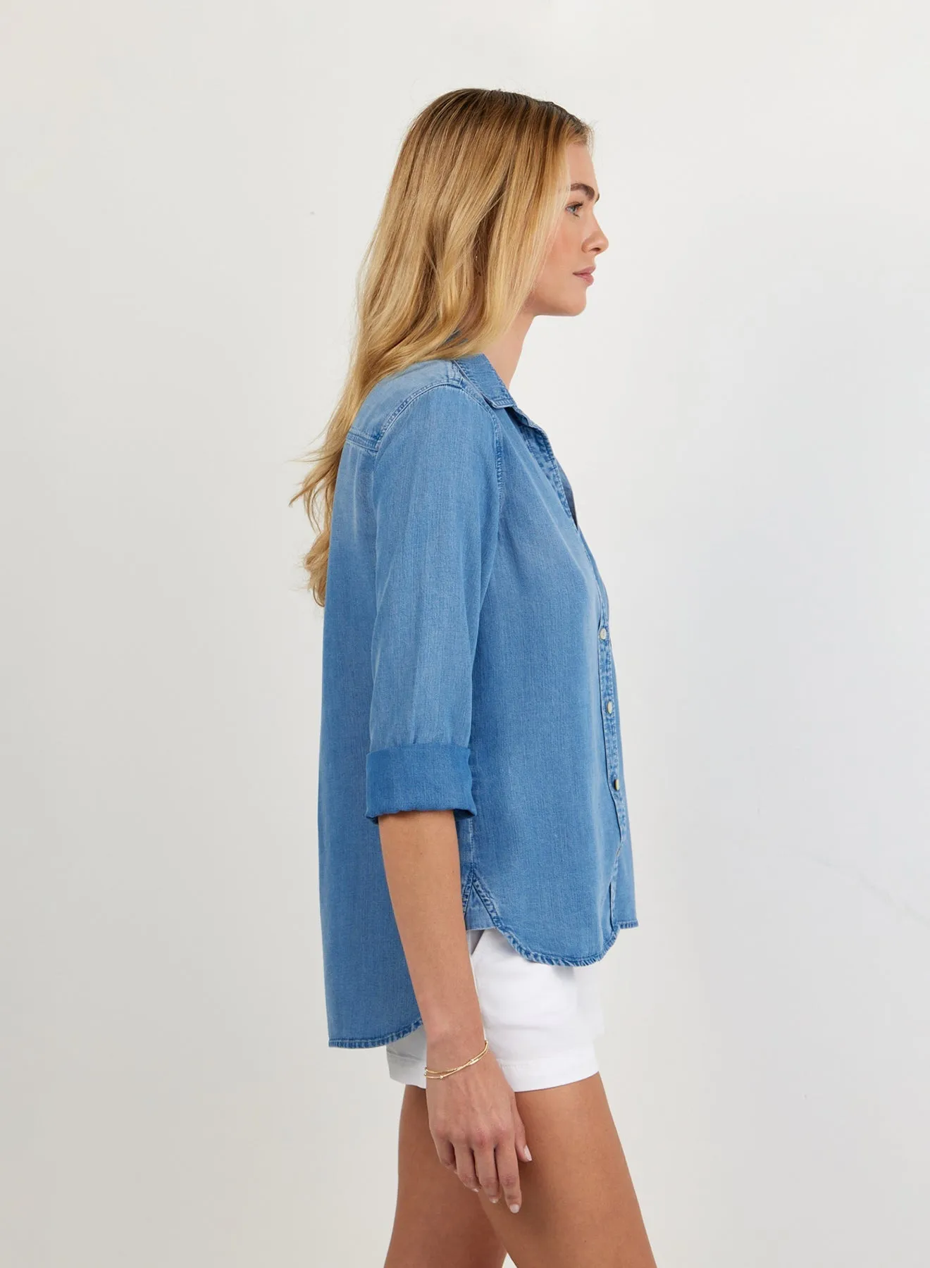 Shirt Tail Button Down - Indigo Harbor Wash sold by Bella Dahl product image thumbnail 2