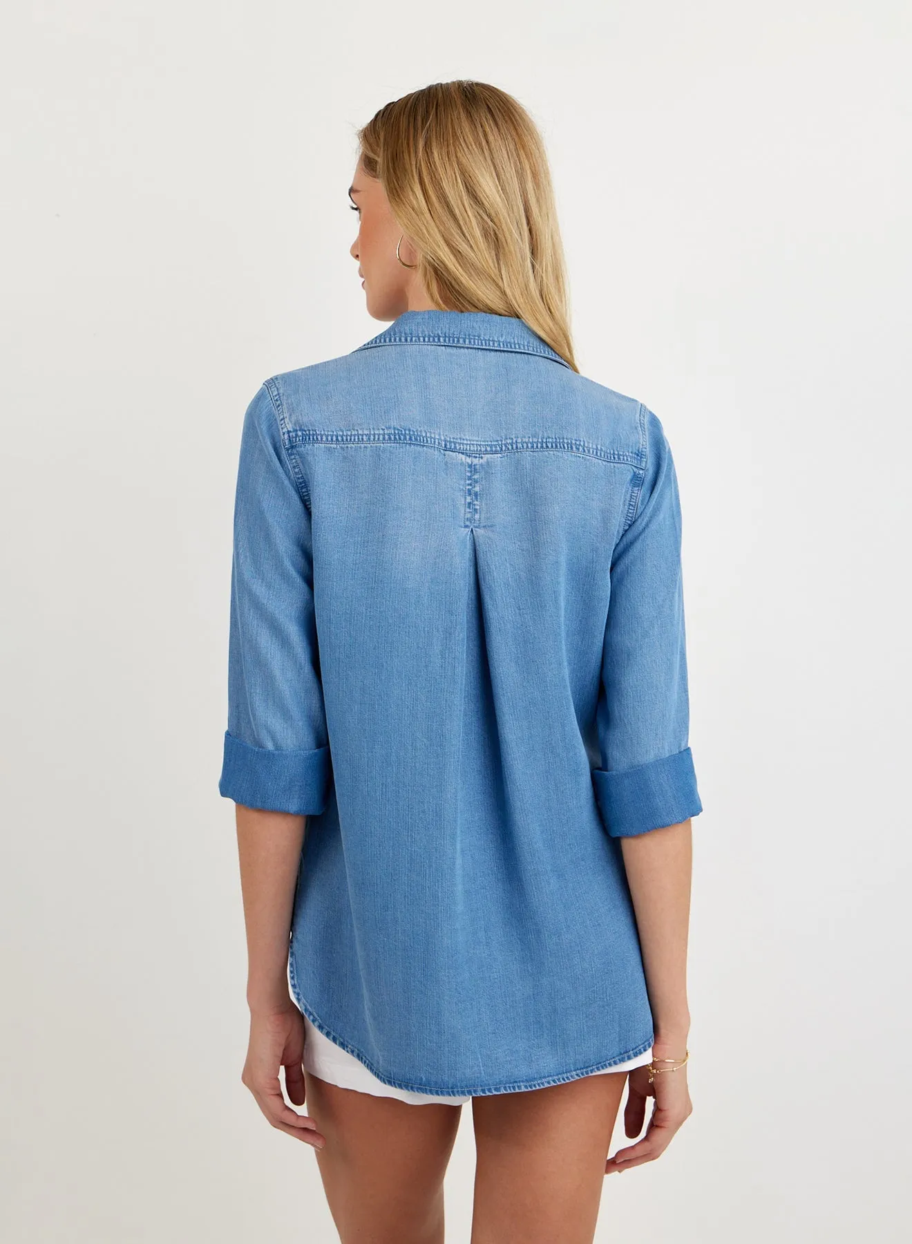 Shirt Tail Button Down - Indigo Harbor Wash sold by Bella Dahl product image thumbnail 3