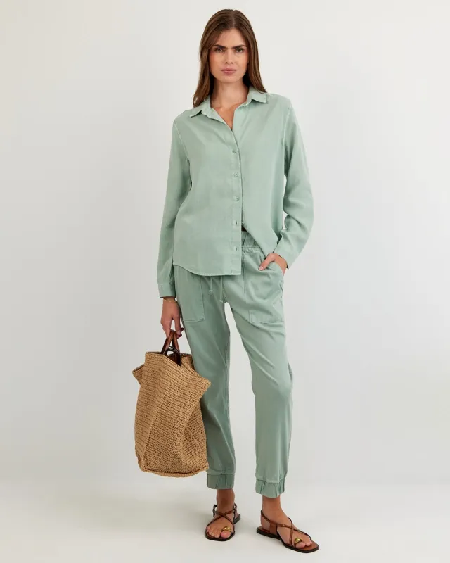Classic Button Down - Oasis Green sold by Bella Dahl