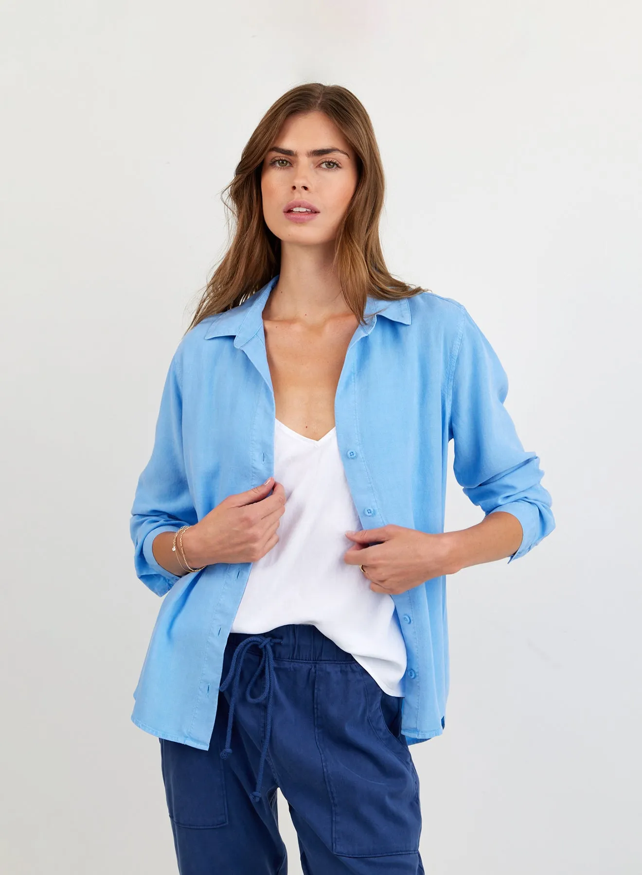 Classic Button Down - Tidal Blue sold by Bella Dahl product image thumbnail 2