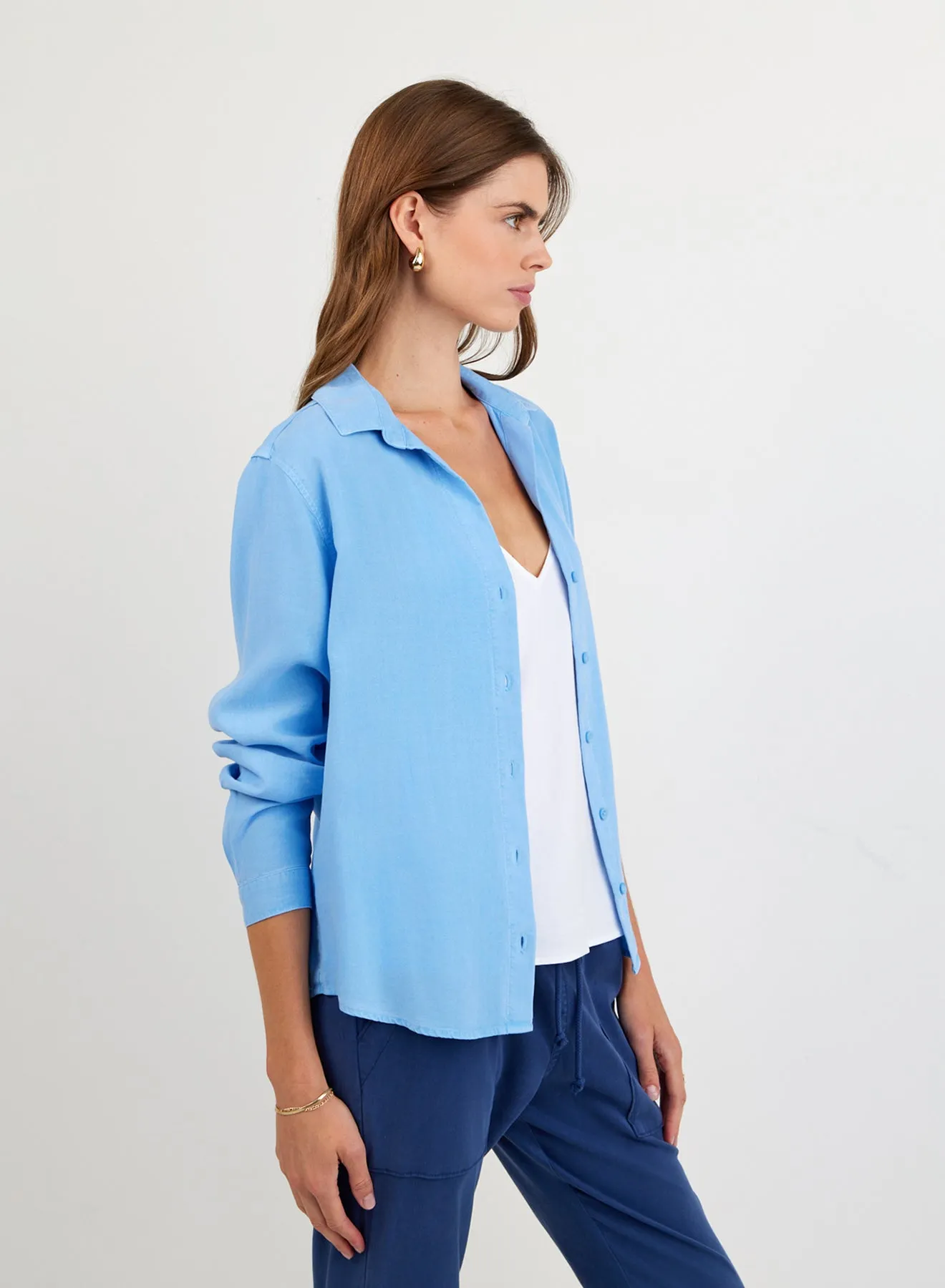 Classic Button Down - Tidal Blue sold by Bella Dahl product image thumbnail 3