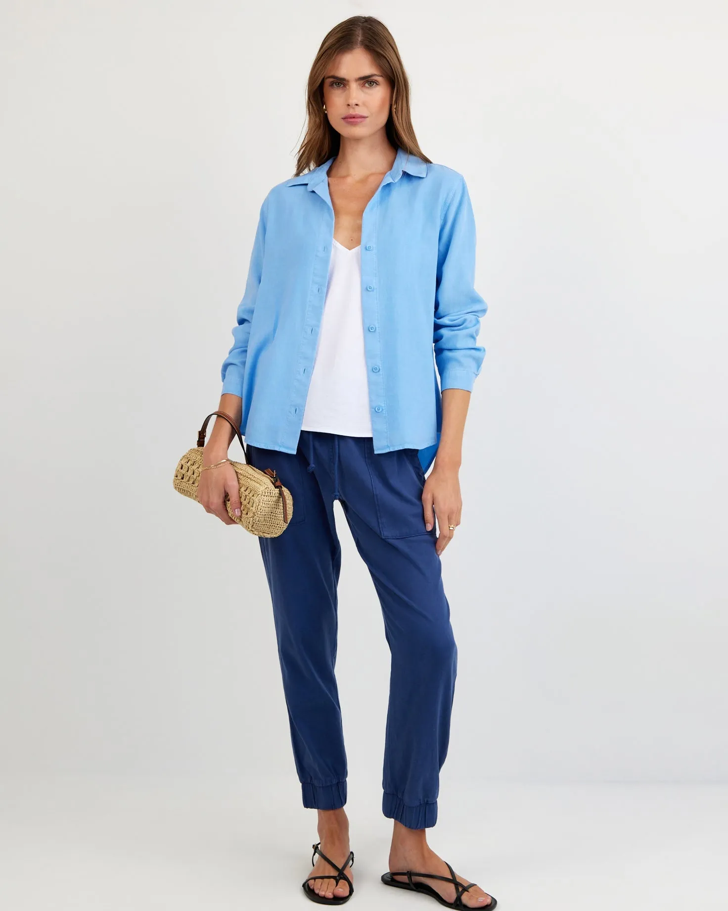 Classic Button Down - Tidal Blue sold by Bella Dahl