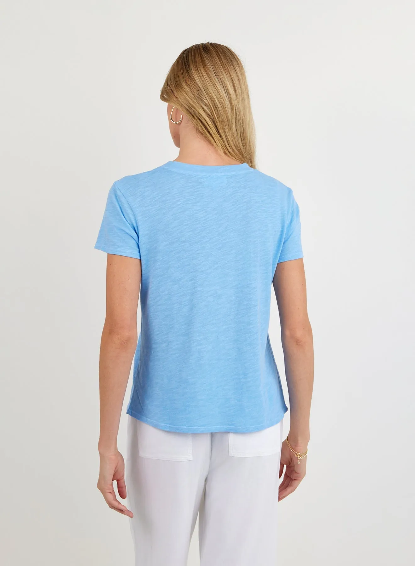V Neck Tee - Tidal Blue sold by Bella Dahl product image thumbnail 3