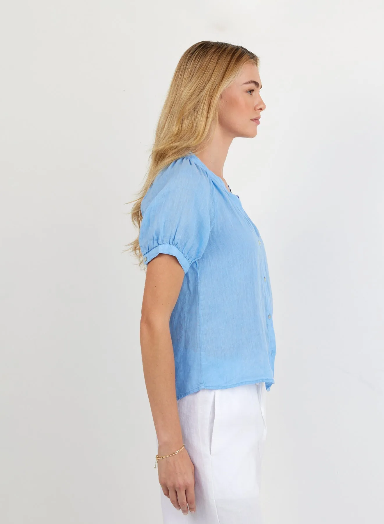 Short Sleeve Raglan Shirt - Tidal Blue sold by Bella Dahl product image thumbnail 2