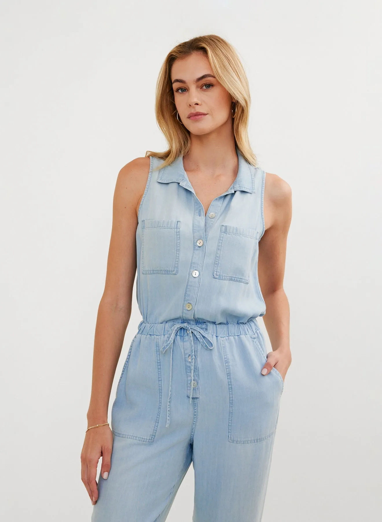 Pocket Jumpsuit - Light Sunspray Wash sold by Bella Dahl product image thumbnail 4