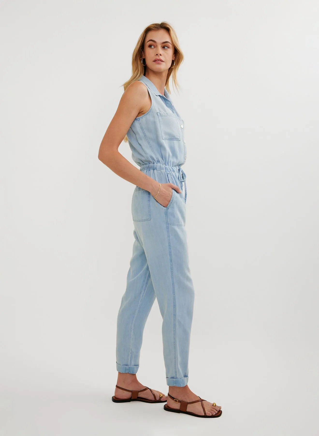 Pocket Jumpsuit - Light Sunspray Wash sold by Bella Dahl product image thumbnail 2