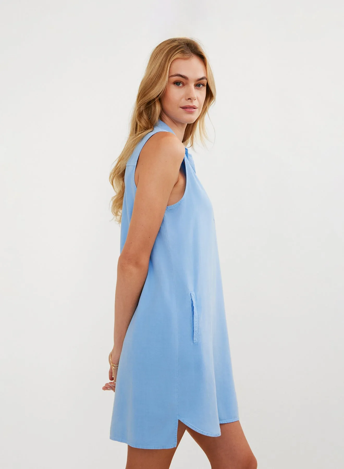 Sleeveless A Line Dress - Tidal Blue sold by Bella Dahl product image thumbnail 2