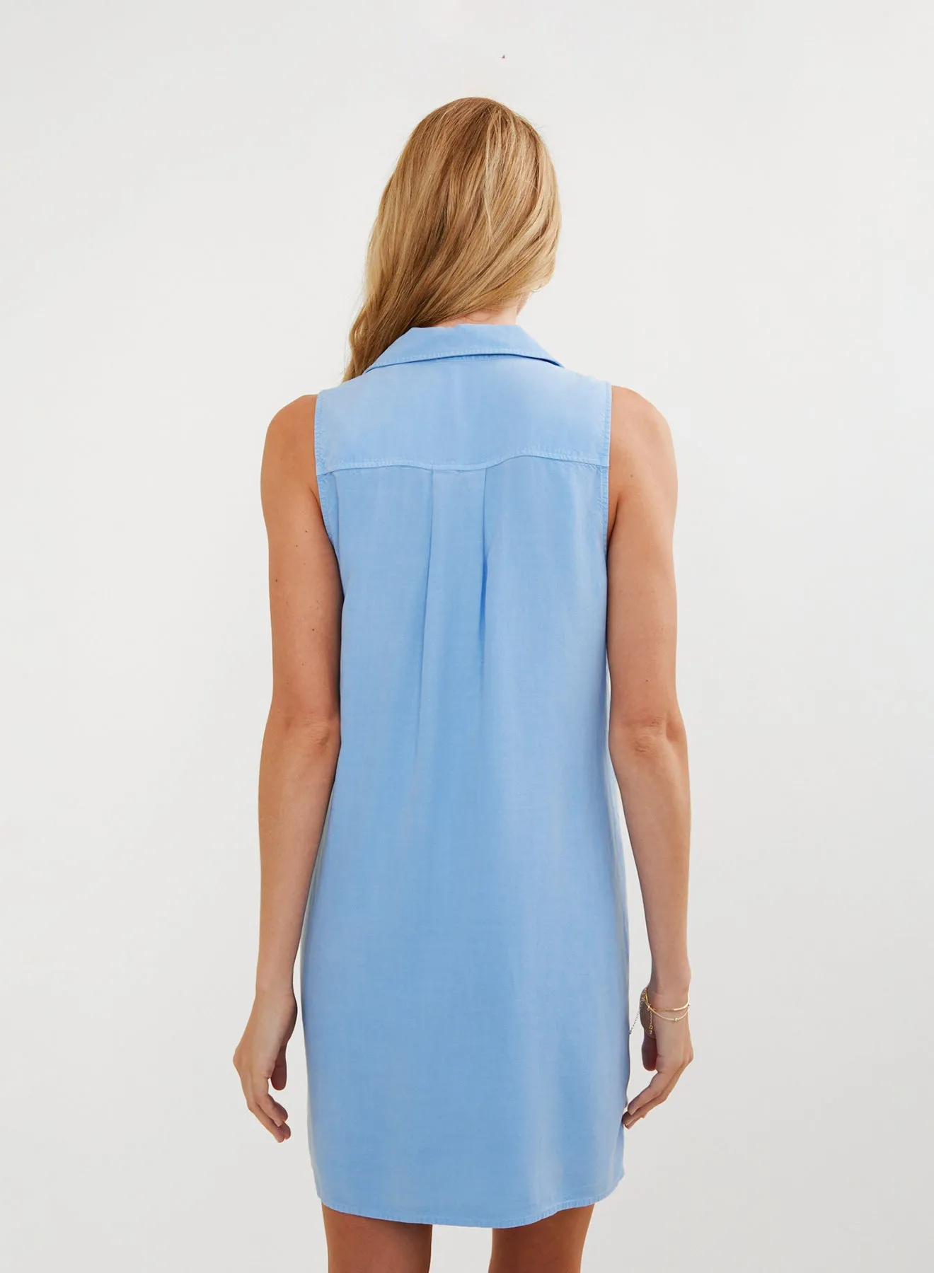 Sleeveless A Line Dress - Tidal Blue sold by Bella Dahl product image thumbnail 3