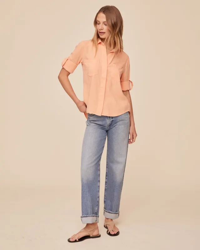 Split Back Button Down - Golden Blush sold by Bella Dahl