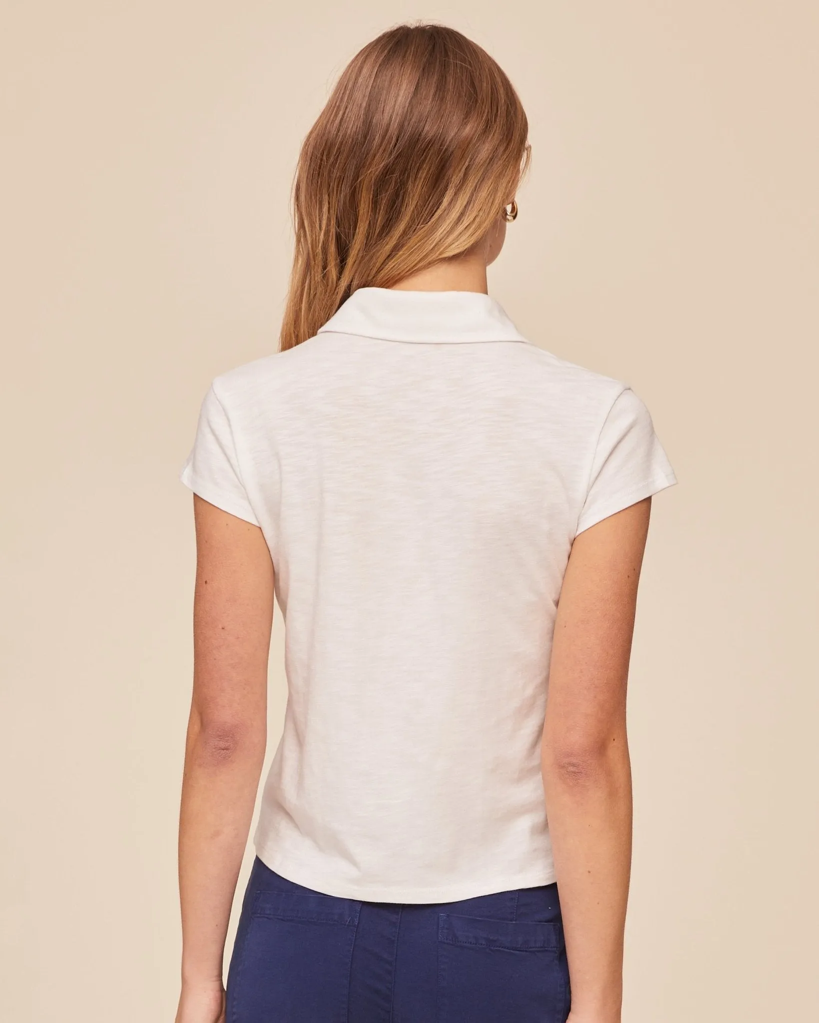 Cap Sleeve Button Down - White sold by Bella Dahl product image thumbnail 4