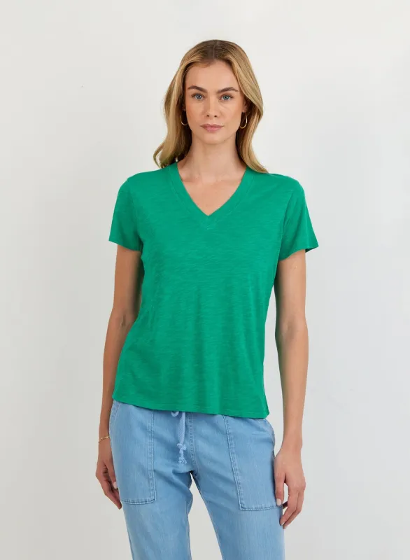 V Neck Tee - Aqua Green sold by Bella Dahl