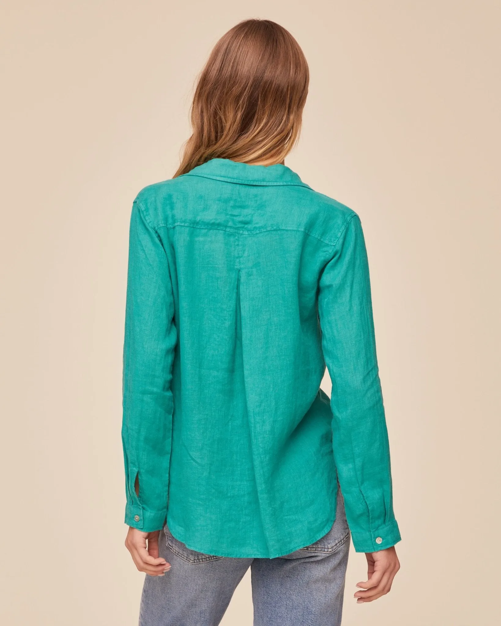Pocket Button Down - Aqua Green sold by Bella Dahl product image thumbnail 4