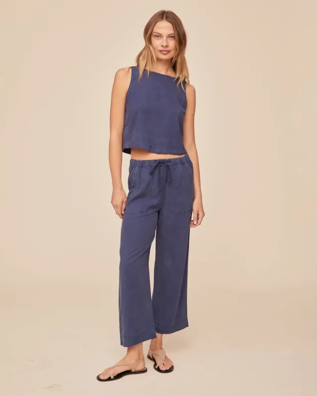 Easy Pocket Wide Leg Crop - Midnight Surf sold by Bella Dahl