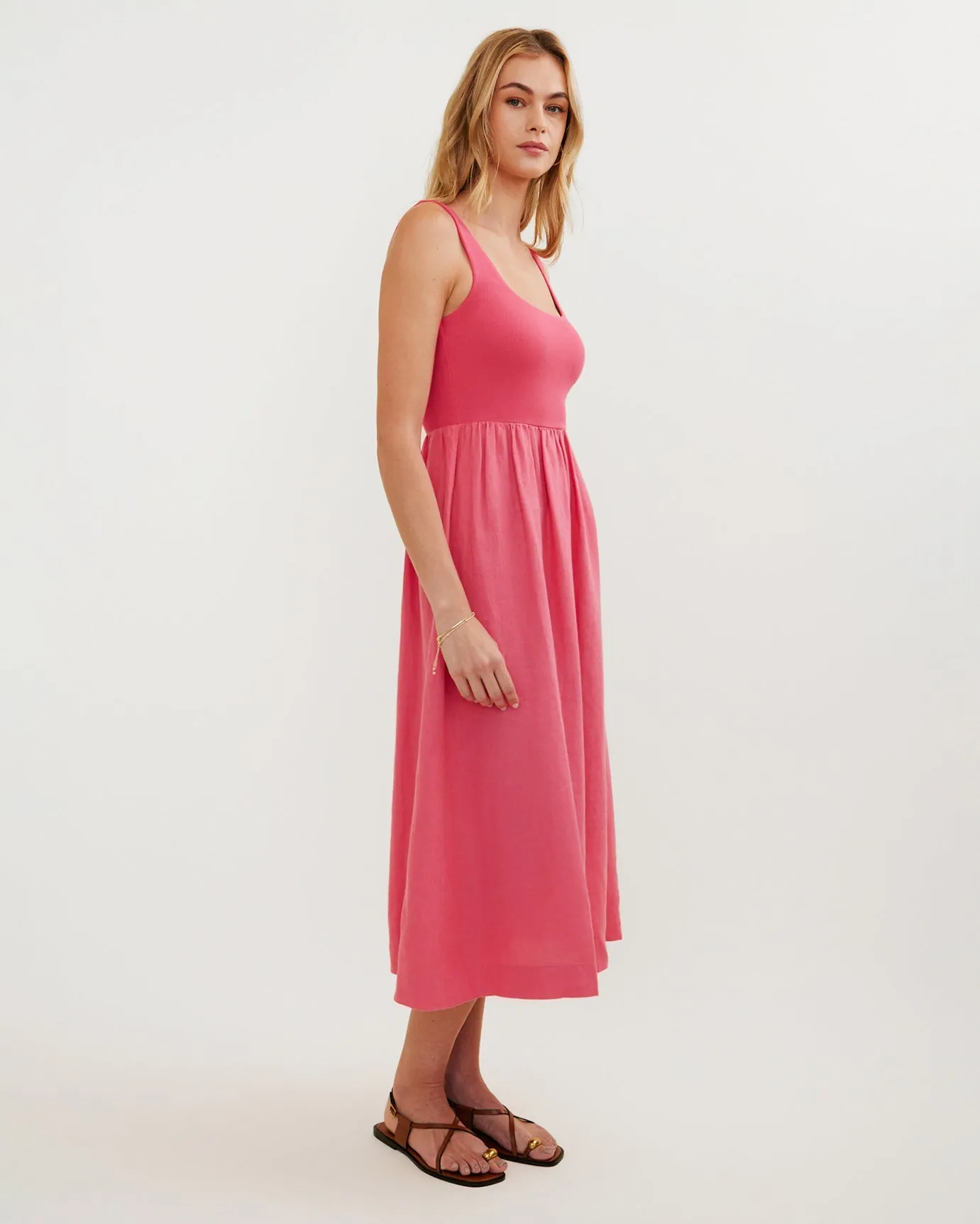 Sleeveless Knit Combo Dress - Spiced Hibiscus sold by Bella Dahl product image thumbnail 3