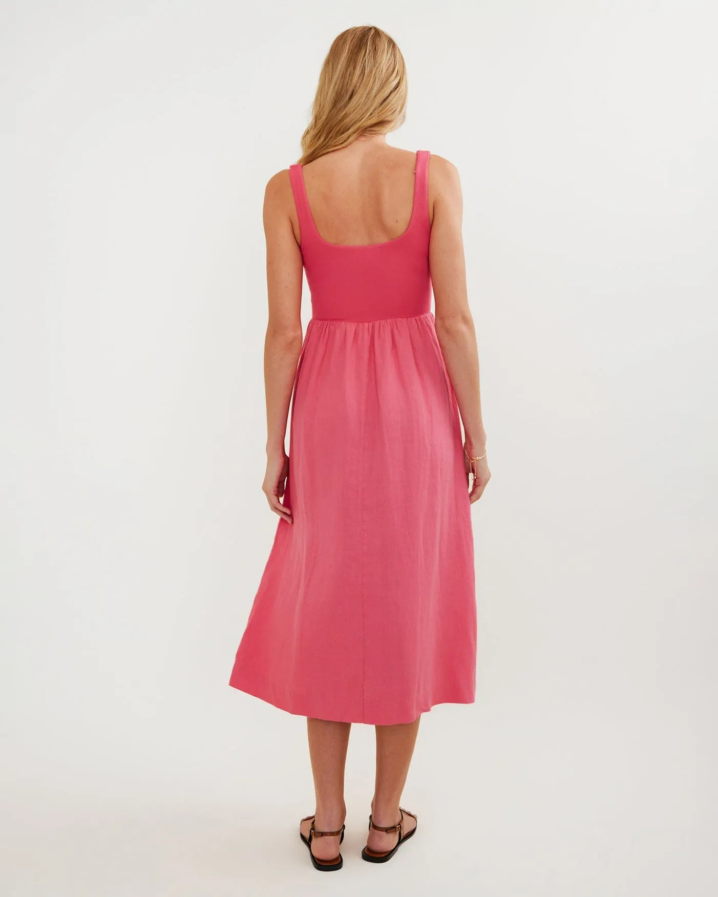 Sleeveless Knit Combo Dress - Spiced Hibiscus sold by Bella Dahl product image thumbnail 4
